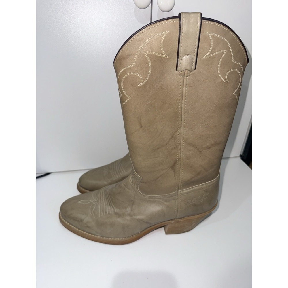 Vintage Acme Dingo Mens Boots Size 10 EW WIDE Beige Made In USA